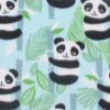 Blizzard Fleece Fabric Panda Aqua