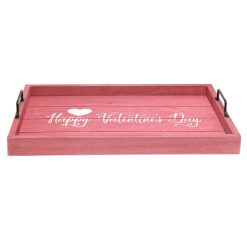Elegant Designs Wood Serving Tray 15.50 x 12 Happy Valentine s Day