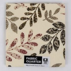 18 x 20 Leaves on Cream Cotton Fabric Quarter 1pc by Keepsake Calico