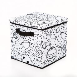 11 x 11 Outer Space Children’s Color In Storage Cube With Lid