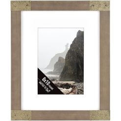 8 x 10 Matted to 5 x 7 Rustic Gray Tabletop Picture Frame by Hudson 43