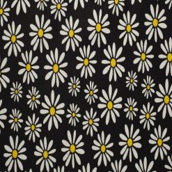 Floral on Black Cotton Fabric by Quilter s Showcase