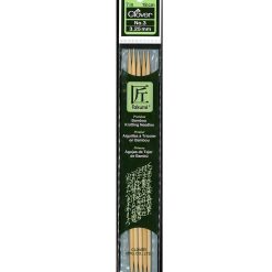 Clover 7 Bamboo Size 3 Double Point Knitting Needle Set