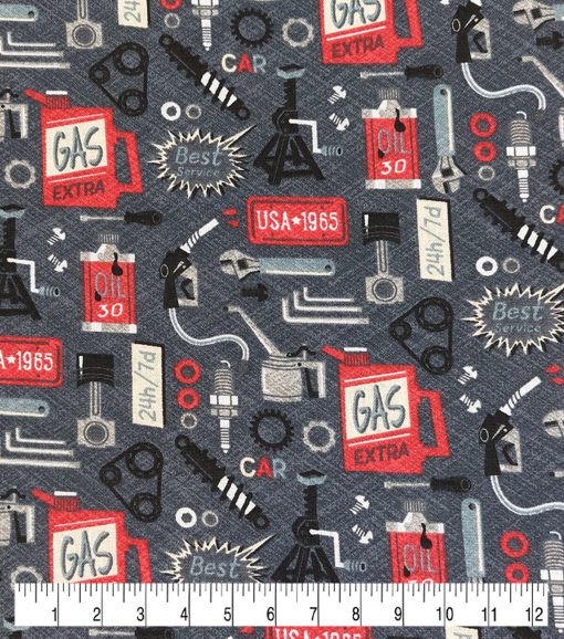 Mechanics Tools Novelty Cotton Fabric - Image 3