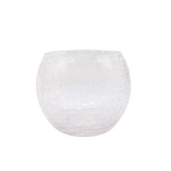 4 Crackle Glass Candle Holder by Place   Time
