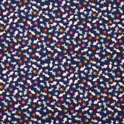 Paw Prints And Fish Super Snuggle Flannel Fabric