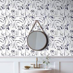 Surface Style Dog Doogle Peel   Stick Wallpaper