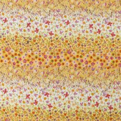 Orange Floral Striped Quilt Cotton Fabric by Keepsake Calico