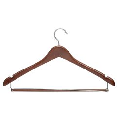 Honey Can Do 17.5 Cherry Wood Swivel Non Slip Suit Hangers 6pk