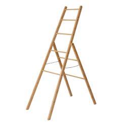 Honey Can Do 20.5 x 63 Natural Bamboo Folding Ladder Rack