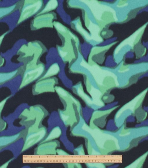 Green Dye Effect Blizzard Fleece Fabric - Image 2