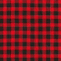 Red   Black Plaid Cotton Fabric by Keepsake Calico