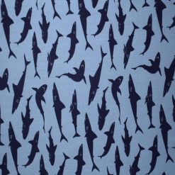 Underwater Sharks on Blue Cotton Fabric by Quilter s Showcase