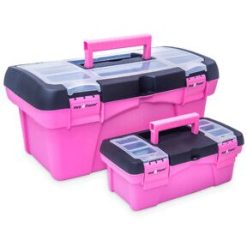 Pink Power 16 x 10 Pink Craft Tool Box Organizer Set 2ct