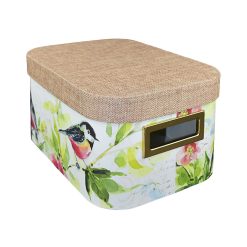 11 Butterfly   Bird Oval Lidded Box With Cutout Handles by Place   Time