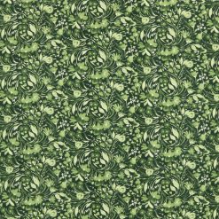 Floral Swirl Black 108 Wide Flannel Fabric