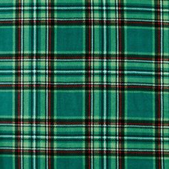 Christmas Green Plaid Anti Pill Fleece Fabric