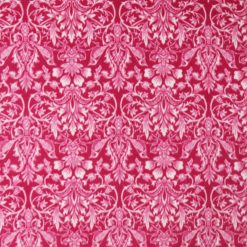 Dark Pink Floral Anti Pill Fleece Fabric