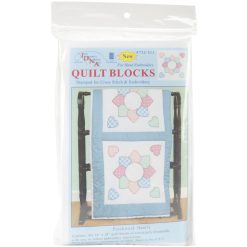 Jack Dempsey Needle Art 18 Patchwork Hearts Stamped Quilt Blocks 6pk