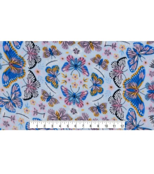 Spring Butterfly Sew Lush Fleece Fabric - Image 4