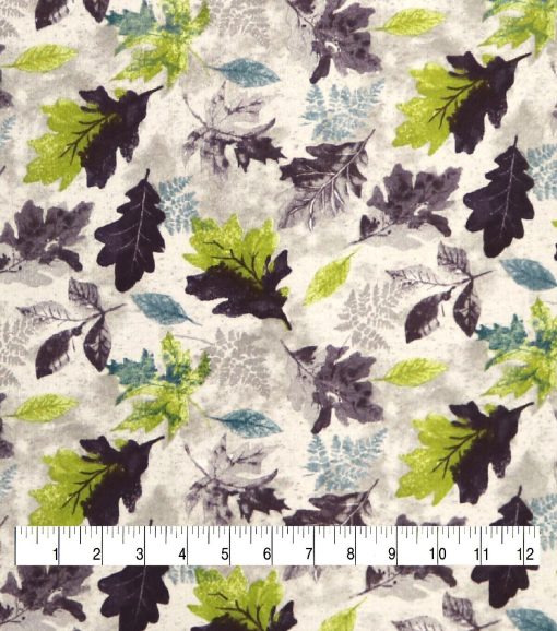Repeating Leaves Super Snuggle Flannel Fabric - Image 3