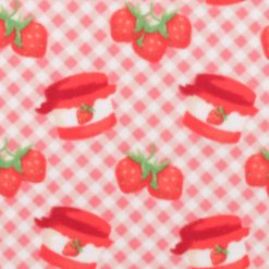 Red Strawberry Jam Anti Pill Plush Fleece Fabric