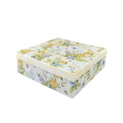 10 Bees   Green Floral Square Box by Place   Time