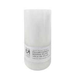 3 x 6 White 3 Wick Unscented Poured Pillar Candle by Place   Time