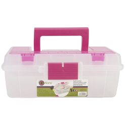 Creative Options 13 Clear   Pink Craft Tool Box Organizer