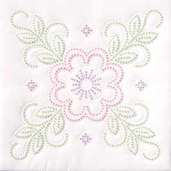 Jack Dempsey 18 Floral Design Stamped Quilt Blocks 6pk
