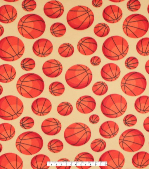 Basketball Blizzard Fleece Fabric - Image 4