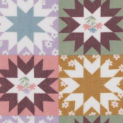 Quilted Patchwork Anti Pill Fleece Fabric
