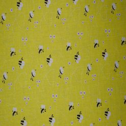 Buzzing Bees on Yellow Cotton Fabric by Quilter s Showcase