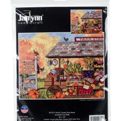 Janlynn 16 x 12 Buck s County Farm Stand Counted Cross Stitch Kit