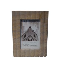 4 x 6 Sandstone Rippled Marble Tabletop Picture Frame by Place   Time