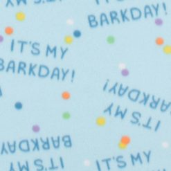 It s My Barkday on Blue Blizzard Fleece Fabric