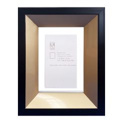 1.5 x 2.5 Black Edge Gold Floating Frame by Place   Time