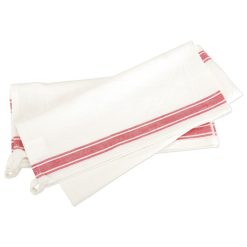 Aunt Marthas 18 x 28 Red Stripe Towel Embroidery Fabric 3pk