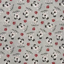 I Woof You Novelty Cotton Fabric