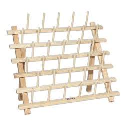 June Tailor 13 Wood 33 Peg Thread Storage Cone Rack - 33 Spool Capacity