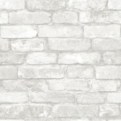 WallPops NuWallpaper Grey White Brick