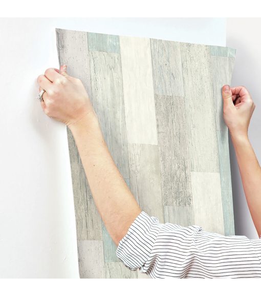 RoomMates Wallpaper Coastal Weathered Plank - Image 9