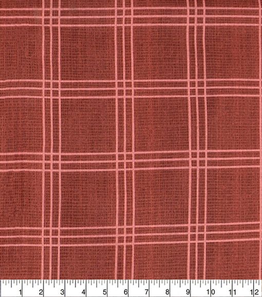 Red Tapestry Plaid Quilt Cotton Fabric by Keepsake Calico - Image 2