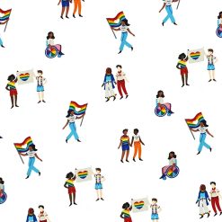 Super Snuggle Pride Couples Flannel Fabric