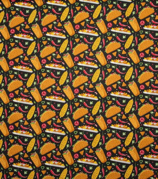 Mexican Street Food Novelty Cotton Fabric - Image 2