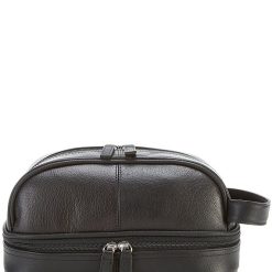 Bottom Zip Leather Travel Kit