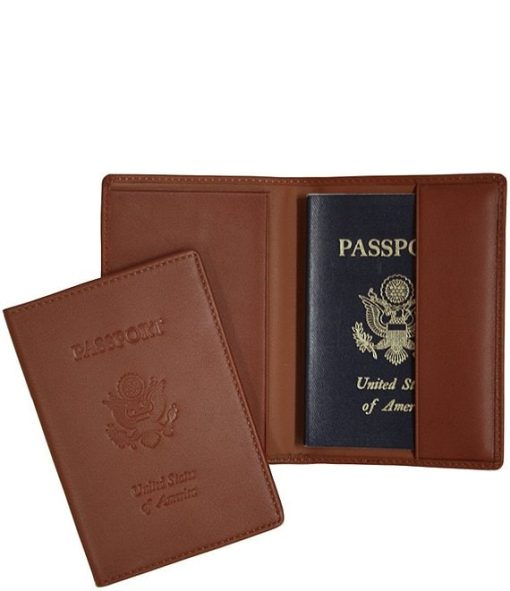 Leather Debossed RFID Blocking Passport Jacket - Image 6