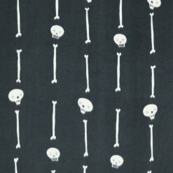 POP! Halloween Skeleton Stripe Lightweight Fleece Fabric