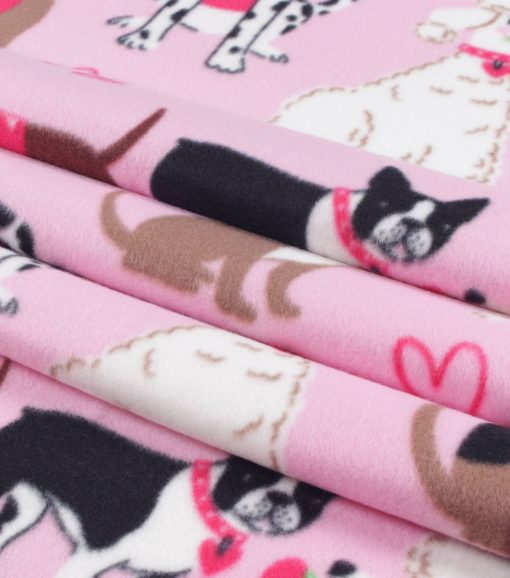 Love Dogs Blizzard Fleece Fabric - Image 2