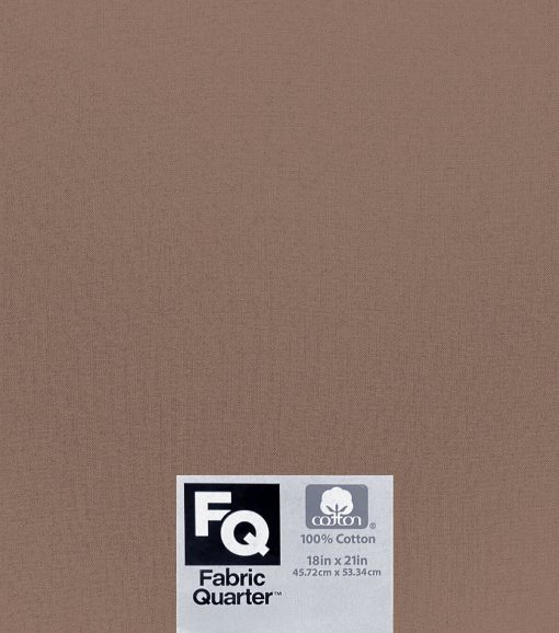 Taupe 1 Piece Cotton Fabric Quarter - Image 2
